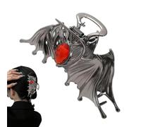 Mxshc Pinza de garra de murciélago, pinzas de metal aterradoras en diseño de murciélago, pinzas góticas de cocodrilo, accesorios de peinado para mujeres y mujeres