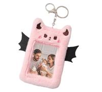 Mxshc Portatarjetas de Felpa del, Portatarjetas fotográficas, Protector de Estuche para Tarjetas de crédito, Lindo Felpa Tarjeta Manga Llavero Tarjeta Protector Foto Postales Manga Titular para