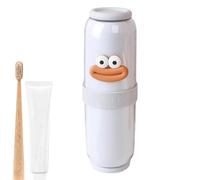 Mxshc Taza de enjuague bucal de viaje, soporte para cepillo de dientes para viajes | Soporte multiusos para cepillos de dientes de viaje - Estuche ergonómico para cepillo de dientes, vaso sellado para
