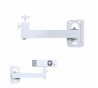 MxSplorion Soporte Proyector para Pared, Soporte de Proyector Giratorio 360° Ajustable, Base Proyector de Metal con Rosca 1/4", Soporte Cine en Casa, Sala Juegos y Oficina, Blanco