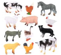 MXTIMWAN 12 Piezas Figuras de Animales de Granja Juguetes, Mini Figuras de Animales de Granja Realistas, Animales Pequeños de Granja para Niños, Niño, Niña, Fiestas de Cumpleaños