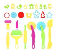 MXTIMWAN 24 Piezas Juego de Accesorios de Plastilina para Niños, Moldes, Forma, Tijeras, Rodillo, Moldes Plastilina para Arcilla, Kit de Herramientas de Plastilina para Niños 3 4 5 6 años