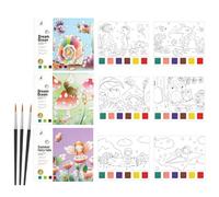 MXTIMWAN 3 Piezas Pintura con Libros de Agua para Niños Pequeños, Libros de Pintura con Agua, Libro de Pintura de Acuarela Libro Pintar Agua con Pincel para Regalo de Cumpleaños