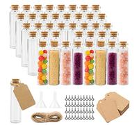MXTIMWAN 40pcs Botella de Vidrio Mini - 20ml Pequeños - Botellas Con Tapa de Corcho para Invitados Bodas, Decoración, Fiesta, Especias y Mermelada