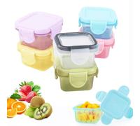 MXTIMWAN 6 Piezas Recipientes Contenedor Salsa con Tapas, 60ml Recipientes Pequeños, Caja para Salsa Pequeña con Tapa para Salsas, Aliños, Ensaladas