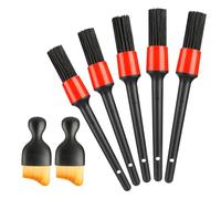 MXTIMWAN 7 Piezas Pincel Limpieza Coche, Cepillo Limpiador de Autos, Cepillo Detalle Coche, Suaves Cepillos para Detalles de Coche para Limpieza de Ruedas, Motor, Rejillas de Ventilación