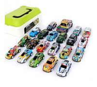 MXTIMWAN Coches Juguete, 21 Piezas Micro Machines Cars, Coche de Carreras Clásico con Organizador, Coches de Juguete Metalicos, Mini Coches Plásticos para Niños Mayores de 3 Años