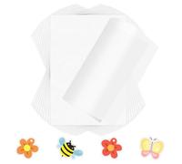 MXTIMWAN Papel Termoretráctil Transparente Mate, 20 Hojas en Blanco Plástico Mágico Termocontraíble, Láminas de Plástico Termorretráctil para Manualidades Creativas DIY