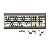Mxtroml Keycaps Pudding 125 Tasti, Profilo ASA in PBT con Design Mucca, Copritasti Traslucidi Laterali per Tastiere MX