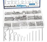 mxuteuk 200 pasadores de 13 valores, kit de surtido de pasadores de acero inoxidable 304, pasador para tractor, pasador para tractor, para sistema de bloqueo de pin, camiones, motores de hardware