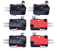 mxuteuk 6 interruptores de límite micro de bisagra corta para Arduino V-155-1C25