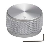 mxuteuk plata aleación de aluminio potenciómetro perilla de control volumen audio guitarra eléctrica bajo tornillo tipo 30 x 17 mm (diámetro * altura) KNOB-03-30SR