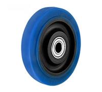 MXXDMOPD 4 Piezas/Lote 3 Pulgadas/4 Pulgadas/5 Pulgadas Azul Medio 304 Ruedas de Acero Inoxidable giratorias Goma biaxiales silenciosas 300KG(Single,4 Inch)