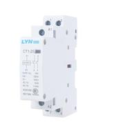 MXXDMOPD Contactor Modular de CA for Uso doméstico CT1-25, 2P, 16A, 20A, 25A, 220V/230V, 50/60HZ, for Carril DIN, 2NO, 1NO, 1NC, 2NC(2nc-16a)