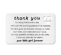 MXXGMYJ Regalo para el día del padre para papá, tarjeta de cartera de hija y papá, regalos de cumpleaños para hombres, regalos del día del padre de niños, regalos de agradecimiento para papá de hija y