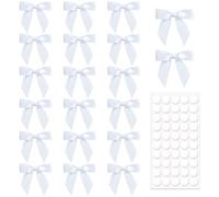 Mxxipp 20 lazos de 3.5 pulgadas para manualidades, mini lazos prefabricados para envolver regalos, lazo de cinta de satén para envolver bodas, fiestas, Halloween, Navidad, regalo de boda, tarjeta de