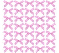 Mxxipp 35pcs mini arcos a cuadros para envoltura de regalos pequeos arco de cinta de satn para manualidades pequeos suministros de bowknot para la