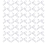 Mxxipp 35pcs mini arcos de cinta blanca arco pequeo arco de cinta de satn