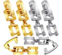 Mxxipp 6 extensores de pulsera y collar, cierre de extensión de correa de reloj, cierres de extensión de cobre para hacer joyas, oro y plata