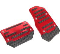 MXYUANHANG Cubiertas de Pedales de Coche para Jaguar F-Pace X761 I 2016-2024, Almohadillas de Pedal de Coche de Metal para Frenos,Red-Automatic