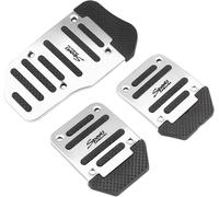 MXYUANHANG Cubiertas de Pedales de Coche para Jaguar F-Pace X761 I 2016-2024, Almohadillas de Pedal de Coche de Metal para Frenos,Silver-Manual Transmission