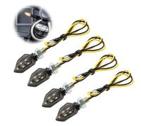 MxyVrix Juego de intermitentes LED 12 V, homologados IP65, aptos para uso diurno y nocturno, compatibles con motocicleta, scooter y ATV, carcasa de ABS y lente de PC