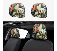 MXZERFKGLA 2 fundas para reposacabezas de coche, suaves, transpirables, fundas protectoras para reposacabezas de coche, fundas protectoras para reposacabezas de asiento de coche, fundas para