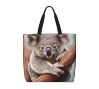 MXZERFKGLA Bolsa de mano reutilizable para mujer, bolsa de comestibles vintage, bolsa de compras con bolsillo interior, Lindo Koala, Talla única