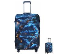 MXZERFKGLA Funda para equipaje, elástica, antiarañazos, lavable, funda de equipaje ADN genética hélice genética, funda protectora para maletas de 65-95 cm, accesorios de viaje, Black, S, Juego de
