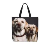 MXZERFKGLA Londres - Bolsa de compras reutilizable para mujer, con bolsillo interior, Lindo perro labrador, Talla única