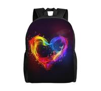 MXZERFKGLA Mochila de viaje para mujeres y hombres, ligera de 17 pulgadas, bolsa para laptop, puesta de sol, cactus en el desierto, mochila casual, Corazón arcoíris, Talla única
