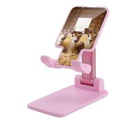 MXZERFKGLA Soporte para teléfono celular para escritorio, oficina, plegable, soporte ajustable para teléfono celular, soporte de ciervo sobre heno, portátil, antideslizante, compatible con todos los