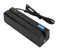 Mxzzand Lector MSR605X USB, Lector/Escritor de Bandas Magnéticas 3 Pistas, Compatible con Tarjetas Crédito/DNI, Lector De Tarjetas De Crédito USB, Lector De Tarjetas De Banda Magnética