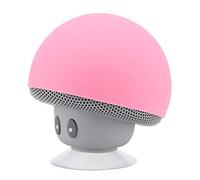 Mxzzand Mini Subwoofer De Altavoz De Hongo Portátil Inalámbrico Bluetooth con Función De Ventosa (Rosa)