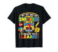 My 1st Day of 1st Grade 6 Years Old Back To School Bus Camiseta