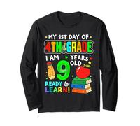 My 1st Day of 4th Grade Girls Boys First Day of Fourth Grade Manga Larga