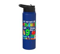 My 1st Day of 4th Grade Girls Boys First Day of Fourth Grade Stainless Steel Insulated Water Bottle