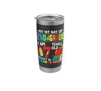 My 1st Day of Second Grade Boys Girls First Day of 2nd Grade Vaso térmico de acero inoxidable de doble pared