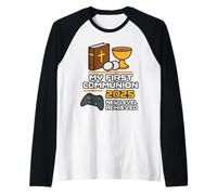 My 1st First Communion 2025 Boys Girls Controller Videojuego Camiseta Manga Raglan