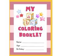 My ABC Coloring Booklet Worksheet in Pink Cute Style: abc coloring book
