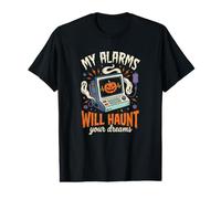 My Alarms Will Haunt Your Dreams - Camiseta Divertida de Halloween para Enfermera Camiseta gráfica económica