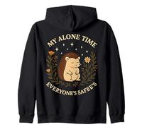My Alone Time Everyones Safees Hedgehog Quote Sudadera con Capucha