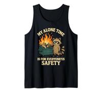 My Alone Time Is For Everyonees Safety Raccoon Camiseta sin Mangas