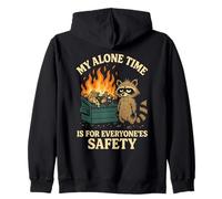 My Alone Time Is For Everyonees Safety Raccoon Sudadera con Capucha