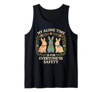 My Alone Time Is For Everyone'es Safety Vintage Bunny Camiseta sin Mangas