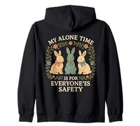 My Alone Time Is For Everyone'es Safety Vintage Bunny Sudadera con Capucha