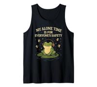My Alone Time Is For Everyone's Safety Frog Meditation Camiseta sin Mangas