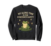 My Alone Time Is For Everyone's Safety Frog Meditation Sudadera