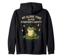 My Alone Time Is For Everyone's Safety Frog Meditation Sudadera con Capucha