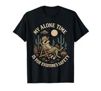 My Alone Time Is For Everyone's Safety Raccoon Desert Moon Camiseta